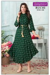 Ruchi By Rangmaya Rayon Printed Party Wear Kurtis Wholesale Shop In Surat
